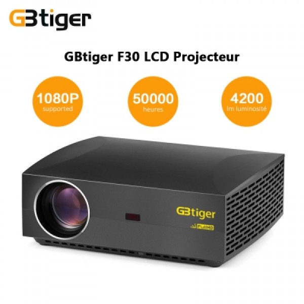 GBtiger F30 FHD LCD Projector