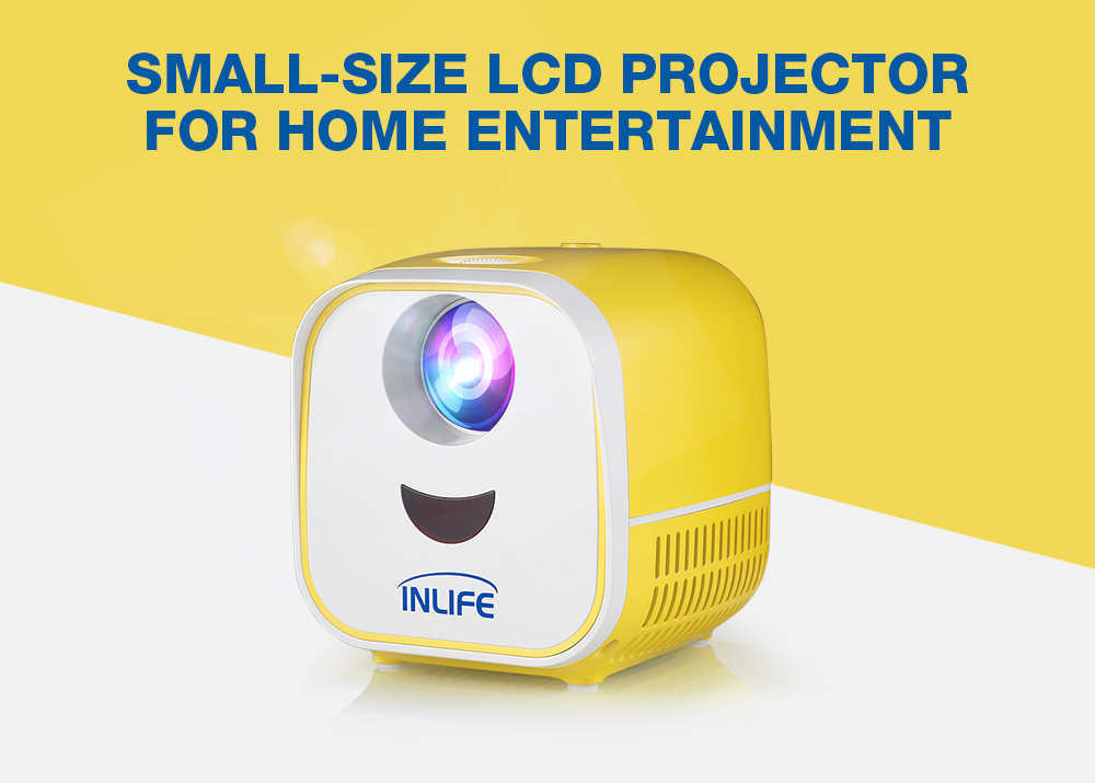 Inlife L1 Home Entertainment LCD Projector 320 x 240 Pixels 1000lm High Brightness USB + HDMI + TF